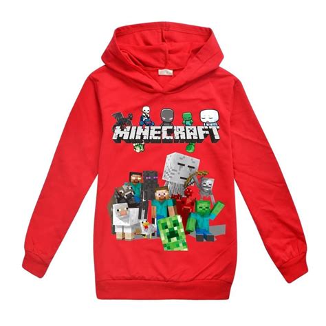 Haut à Capuche Minecraft Sweat Shirt à Capuche Enfant Minecraft Sweats