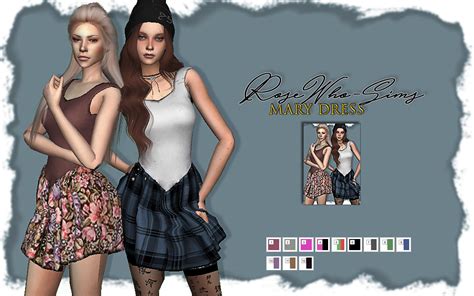 Mary Dress Rosewho Sims