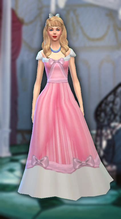 Cinderella Set Dannys Domain Cinderella Pink Dress Sims Stories