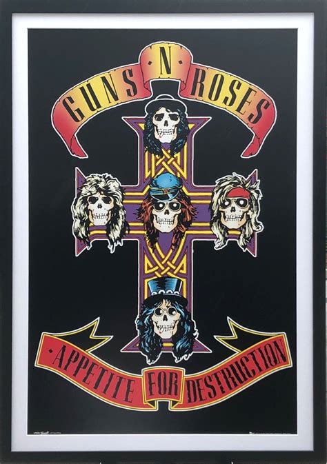 Guns N Roses Poster Framed Icons Of Sport