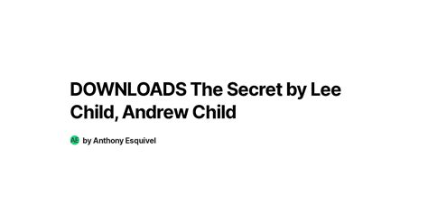 Downloads The Secret By Lee Child Andrew Child