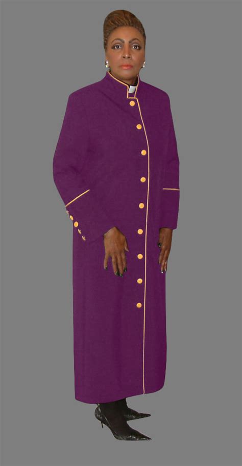 Womens Clergy Robe Purple And Gold
