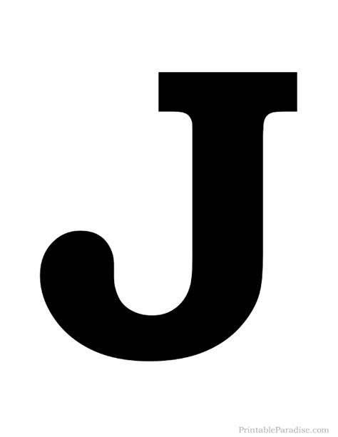 Printable Solid Black Letter J Silhouette Alphabet Letters To Print Letter J Design Letter J