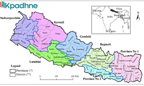 Nepal Map With Provinces Kpadhne