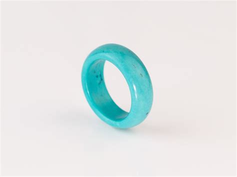 SOLID SMOOTH TURQUOISE Hand Carved Ring