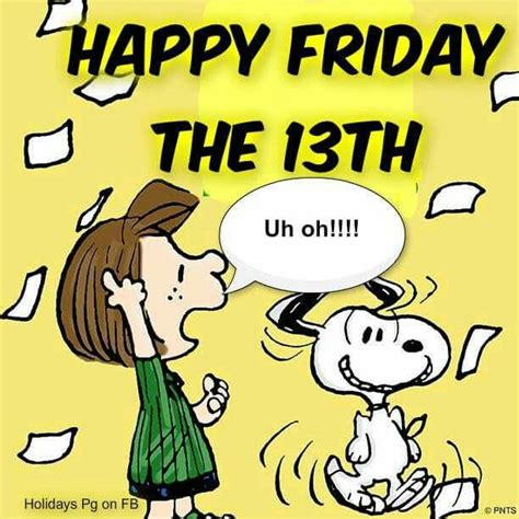 Snoopy 💛 Friday 13th Snoopy Friday Happy Friday The 13th Friday