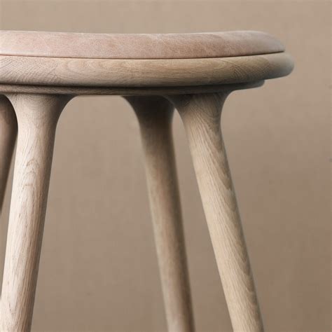 High Stool By Mater Design Shown In Soaped Oak Is Available In A