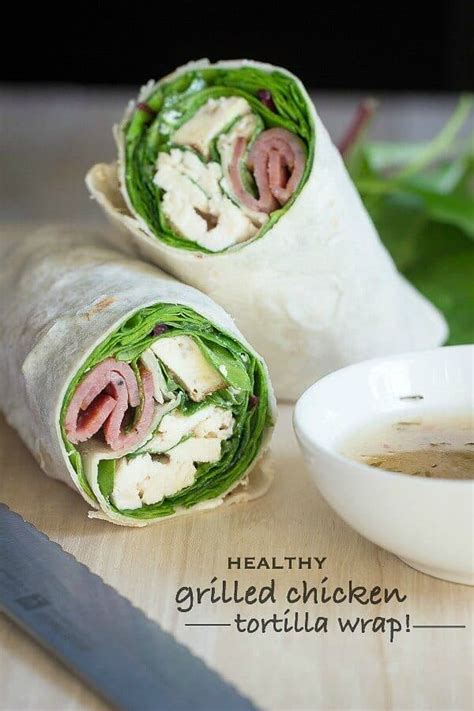 Add the turkey bacon to the side of the greens. Healthy Grilled Chicken Wrap - Foodness Gracious