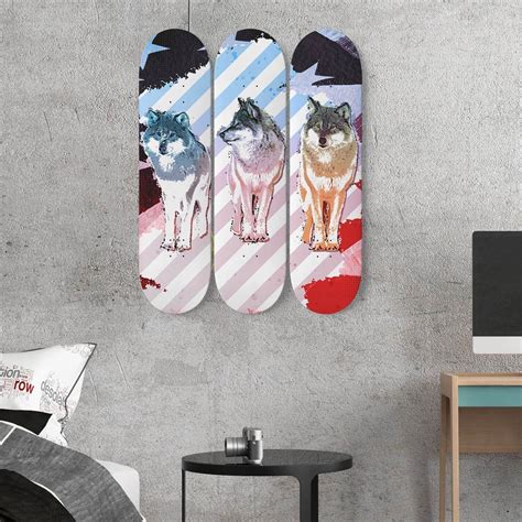 Stiles' room has slate blue walls with white window trim. Pin on Wolf SkateBoard Wall Art | Teen Boy Room Decor