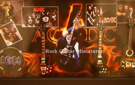 Angus Young Miniature Guitar Collection In Shadowbox Frame Etsy
