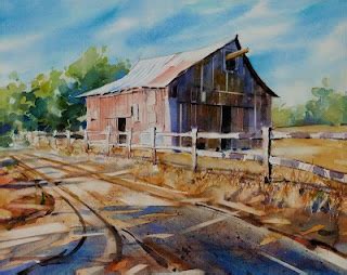 David Lobenberg Watercolor Barns Watercolor Architecture Watercolor