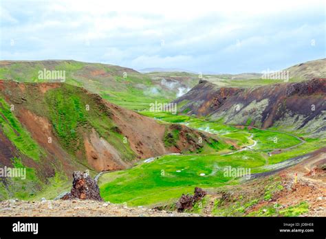 Wonderful Icelandic Nature Colorful Steam Valley Of The South Iceland