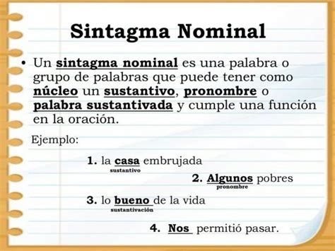 Sintagma Nominal Definición Y Ejemplos Con VÍdeo Y Ejercicios