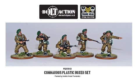 New Bolt Action Commando Figure Heads Warlord Games