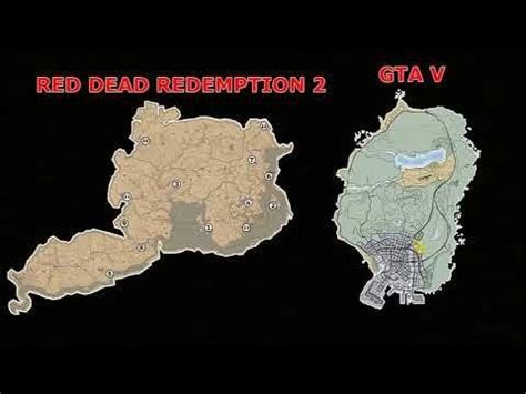 Comparison video comparing two rockstar games: Red Dead Redemption 2 and GTA 5 (Map Comparison) : RDR2