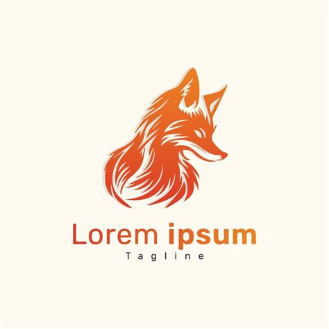 Gradient Abstract Fox Logo Design Modern Animal Mascot Fox Logo