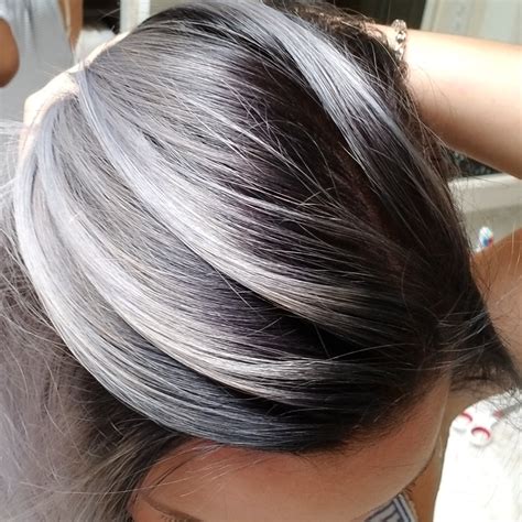 Awasome Coloring Hair With Gray Roots Ideas