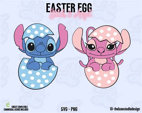 Stitch And Angel Easter Eggs Svg Png Payhip