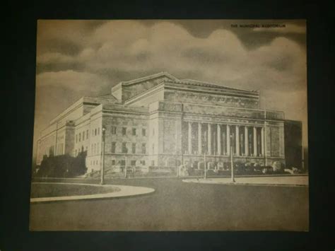 Vintage Mo St Louis Municipal Auditorium Super Postcard Card 9 X7 B7