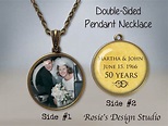 50th Wedding Anniversary Pendant Necklace Custom Photo - Etsy