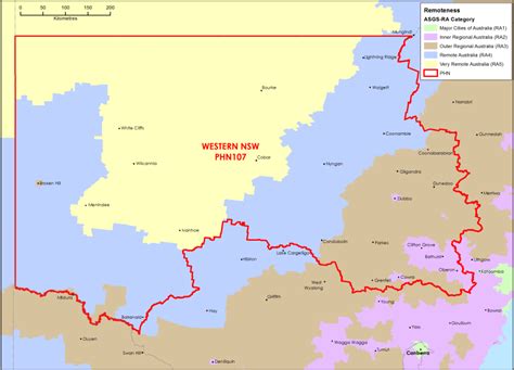 Western New South Wales Primary Health Network Phn Map Australian