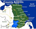 Map of Co Antrim Ireland | Antrim ireland, Antrim, Ireland