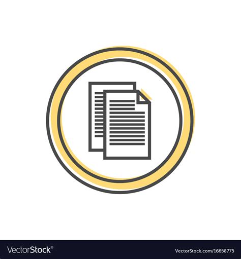 Data Sorting Icon With Document Sign Royalty Free Vector