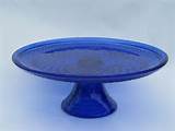 Images of Blue Glass Cake Plate
