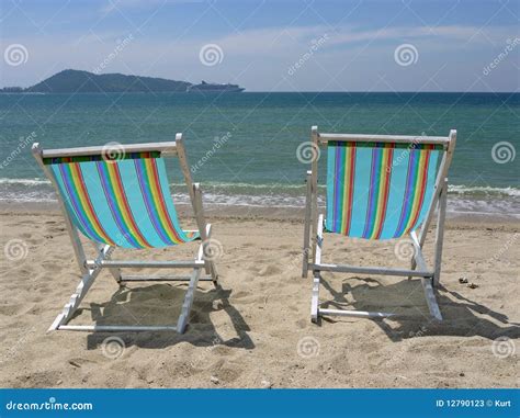 Two Beach Chairs Stock Image Image Of Ocean Chairs 12790123