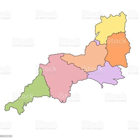 Simple Map Of South West England Is A Region Of England With Borders Of