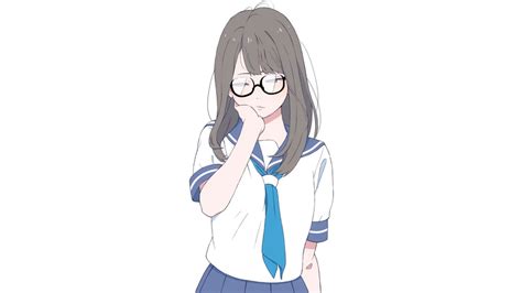 Anime Manga Anime Girls Minimalism Simple Background White