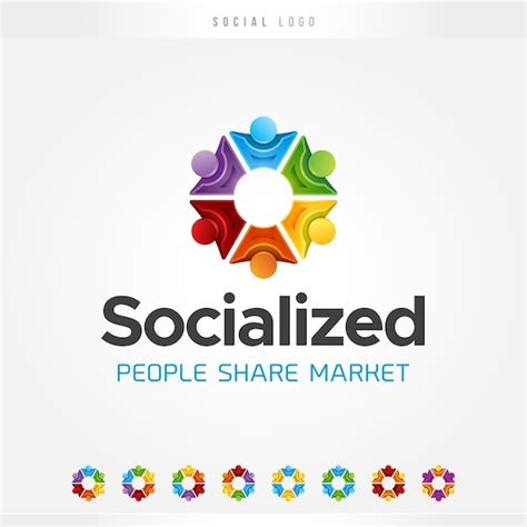 Premium Vector Social Circle Logo