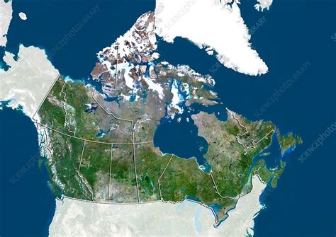 Canada Satellite Image Stock Image C0140055 Science Photo Library