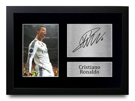 Cristiano Ronaldo Signed A4 A3 Framed Prints Autograph Juventus Madrid
