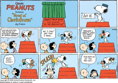 Peanuts By Charles Schulz For August 13 2000 Peanuts