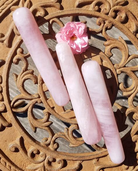 rose quartz crystal massage wand crystal yoni stone gemstone magic altar chakra metaphysical
