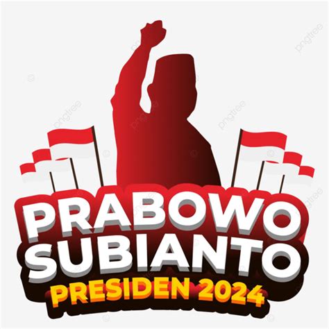 prabowo subianto presidente da indonésia logotipo das eleições gerais de 2024 em gerindra vetor