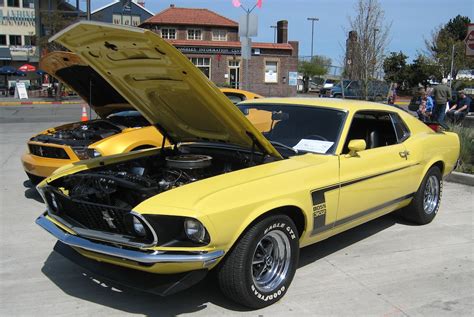 Bright Yellow 1969 Boss 302 Ford Mustang Fastback
