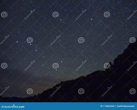 Stars Over The Mountain Stock Image Image Of Long Beauty 114662649
