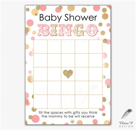 Free Printable Blank Baby Shower Bingo Cards Pdf We