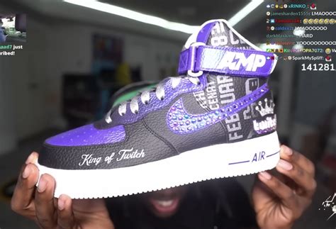 Twitch Streamer Kai Cenat Receives Custom Sneakers From Twitch And Its