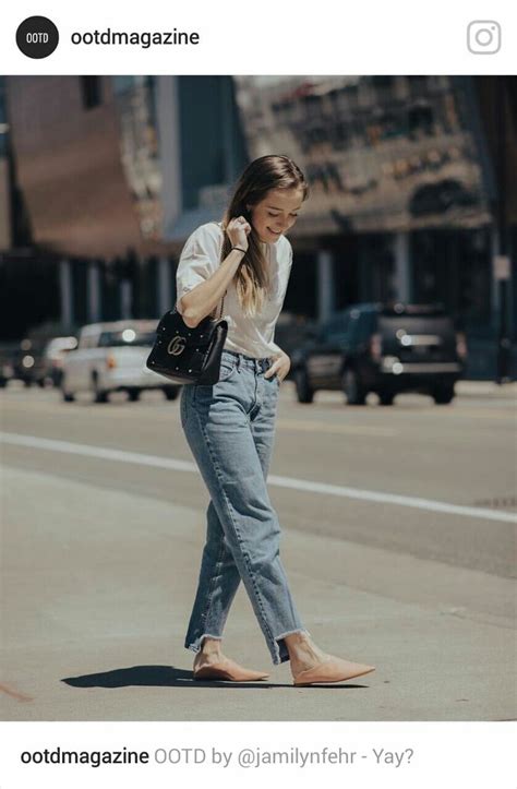Jeans Com Mule Mom Jeans Ootd Street Style