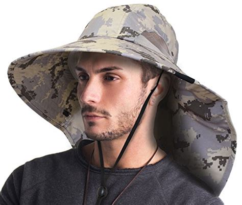 Sun Blocker Neck Flap Hatwide Brim Sun Protection Fishing Hat For Men
