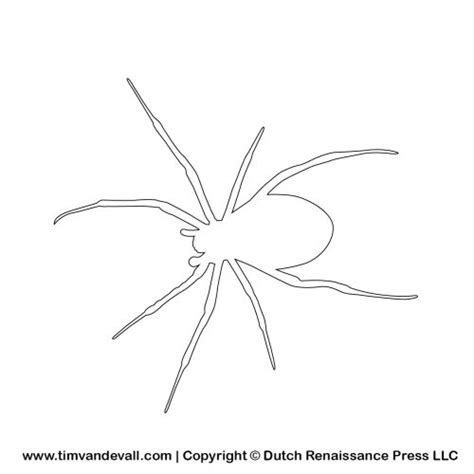 Free Spider Silhouette Stencils And Outlines Spider Outline Spider