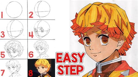How To Draw Zenitsu Basic Anatomy Anime Drawing Tutorial For