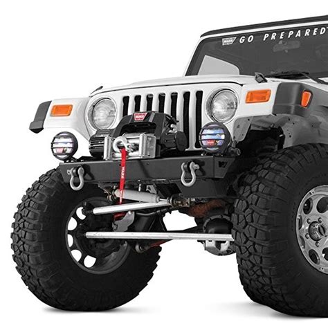 Warn Jeep Wrangler 1997 Rock Crawler Stubby Black Front Winch Hd Bumper