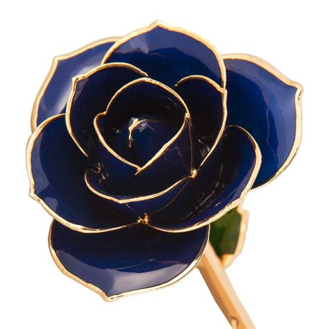 24k Gold Dipped Navy Blue Rose Gold Dipped Rose 24k Gold Rose