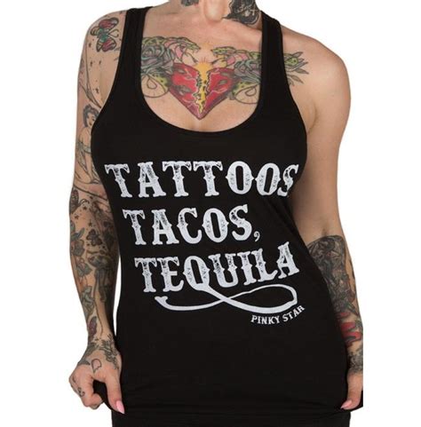 Tattoo Fashion Womens Tattoos Tacos Tequila Racerback Rebelsmarket