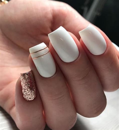Cute Short French Tip Acrylic Nails With Design Nataliehe