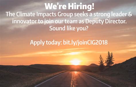 Join Our Team The Climate Impacts Group Seeks Deputy Director